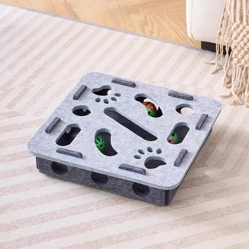 Felt Interactive Cat Puzzle Toy Box