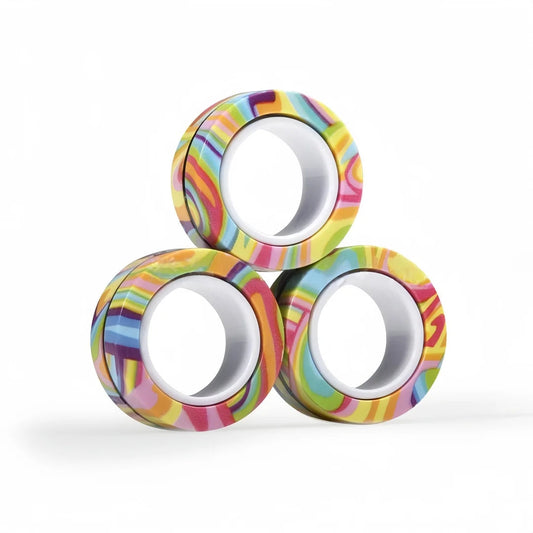 Magnetic Fidget Ring Spinner Set