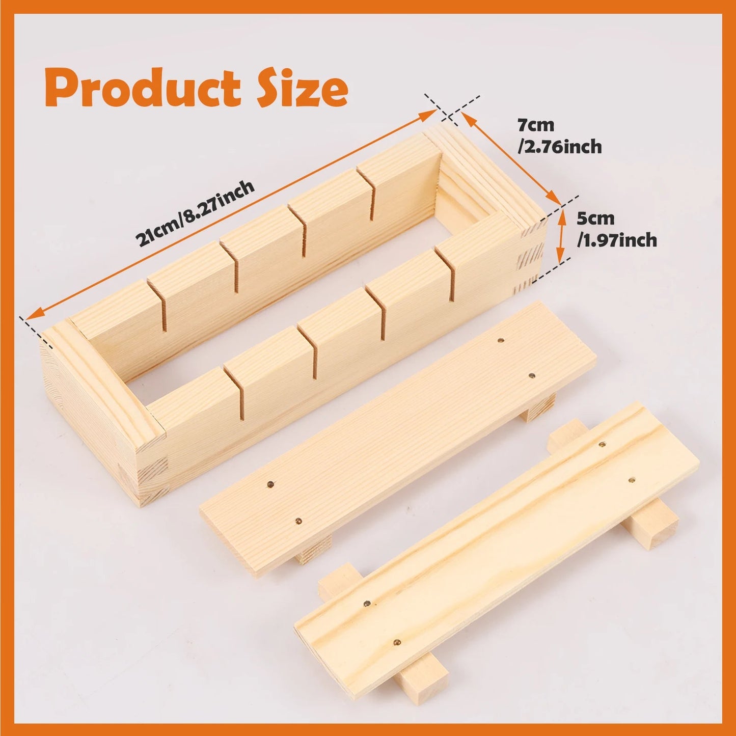 Handcrafted Wooden Sushi Maker Press Mold
