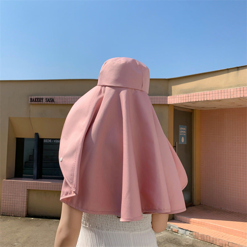 Elegant Wide Brim Sun Protection Shawl