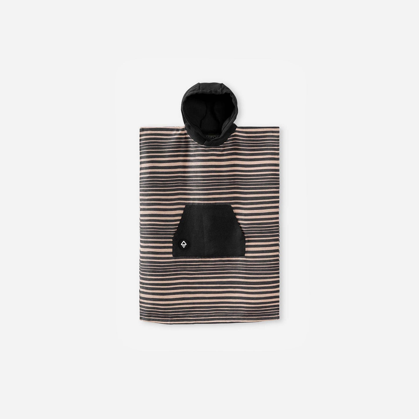 Kids Changing Poncho: Heritage Stripe Black and Tan