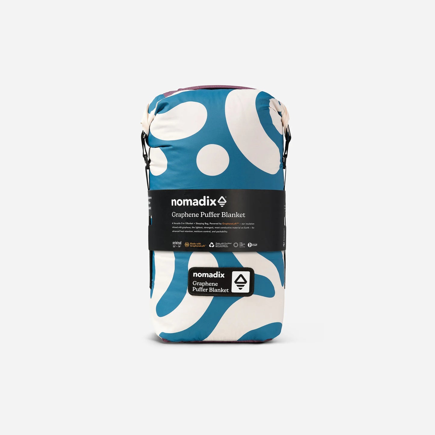 Graphene Puffer Blanket: Whirlpool Teal Ocean