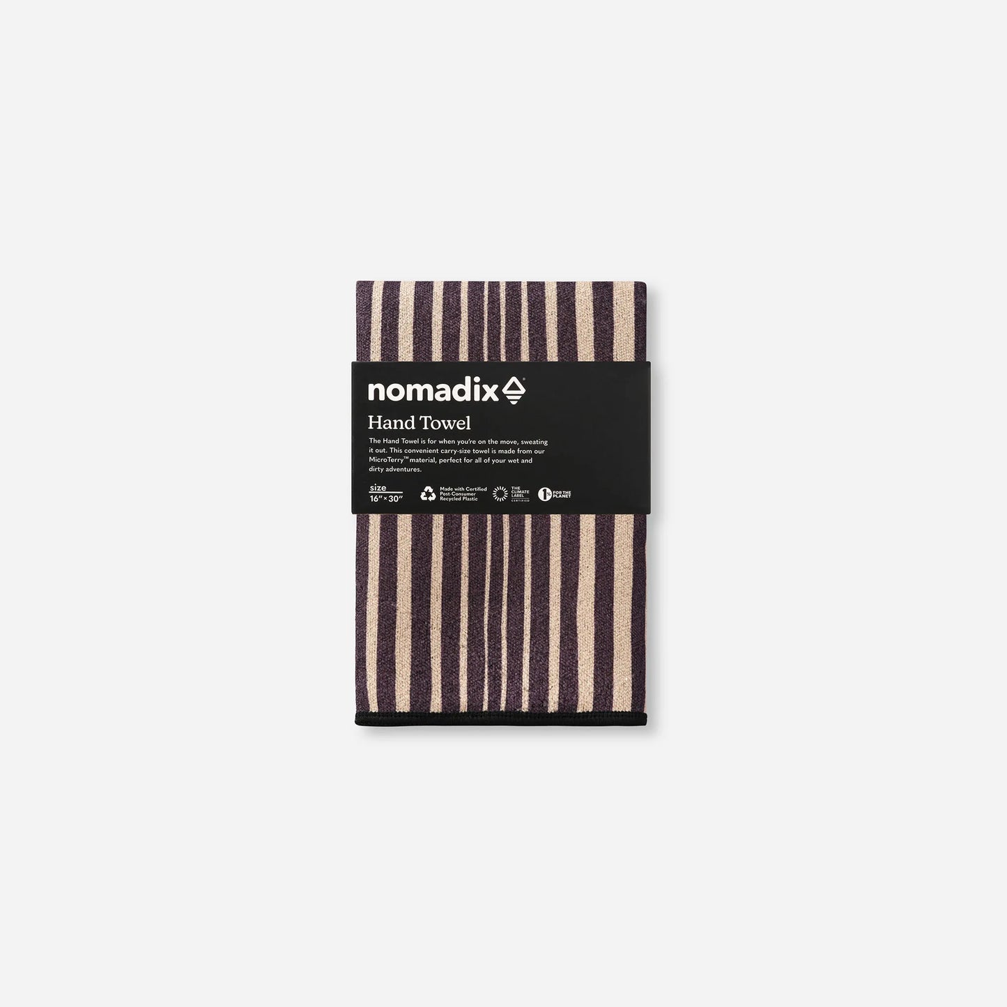 Hand Towel: Heritage Stripe Black and Tan