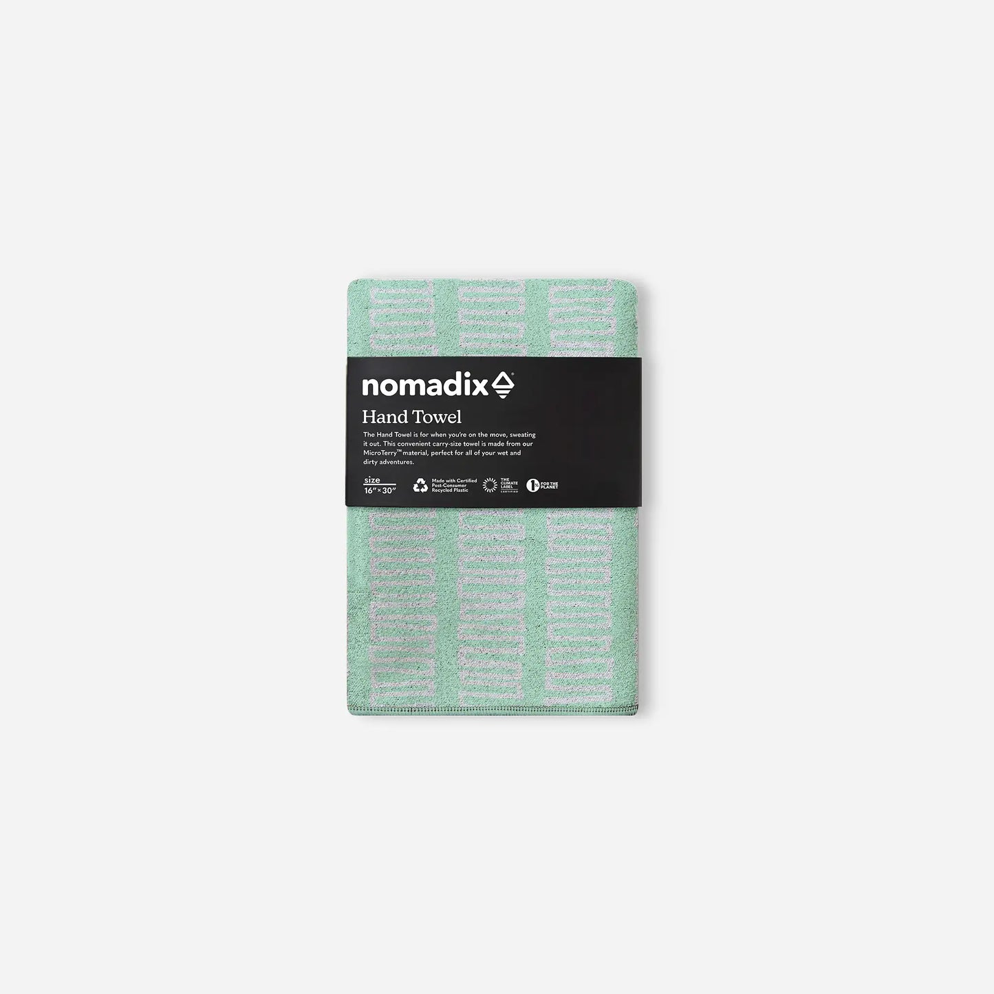 Hand Towel: Switchback Seafoam Green