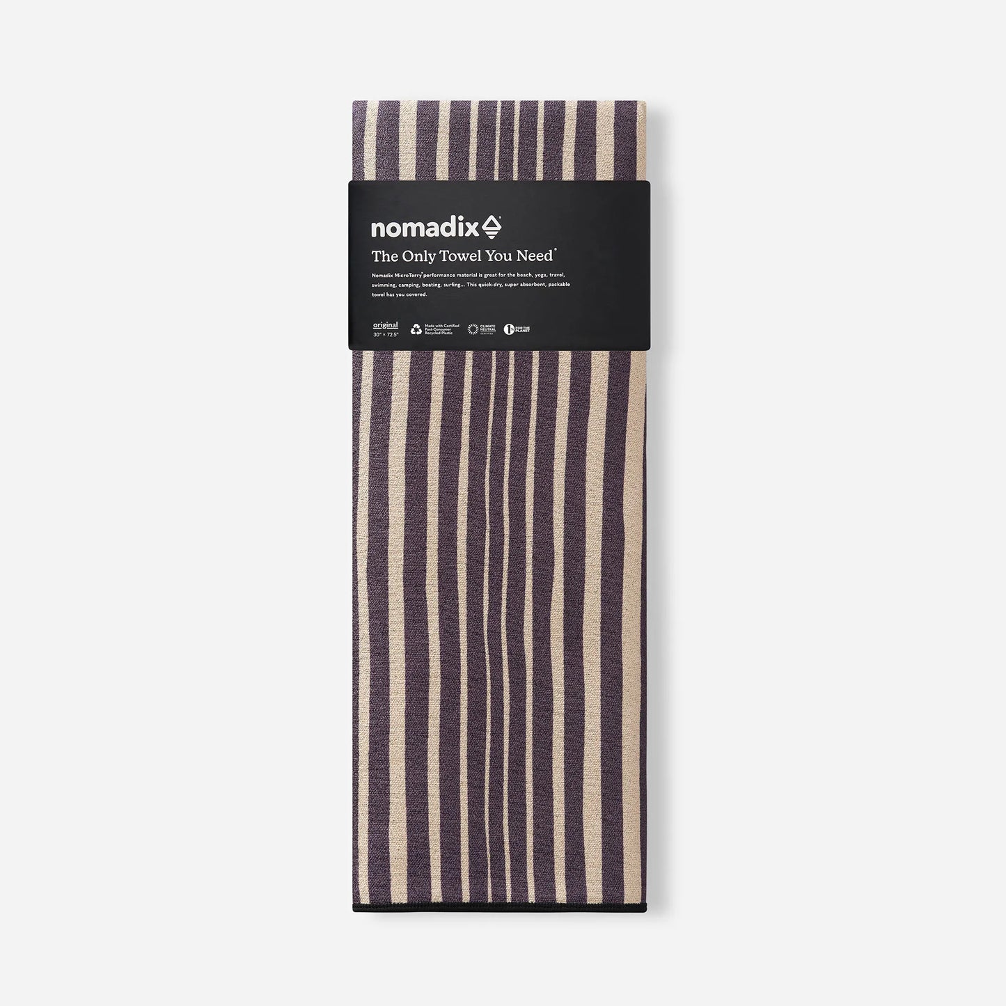 Original Towel: Heritage Stripe Black and Tan