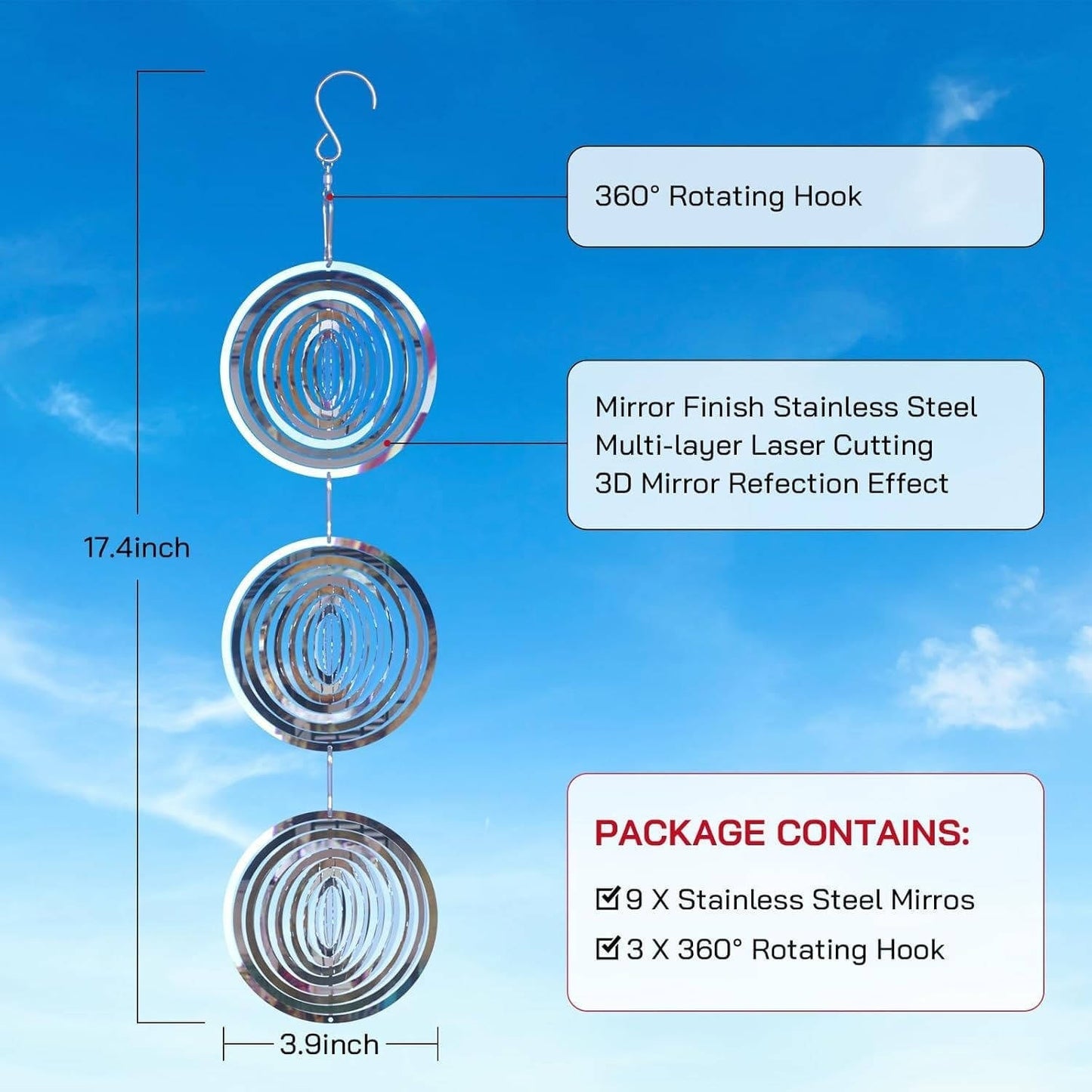 Outdoor Bird Deterrents Scare Device