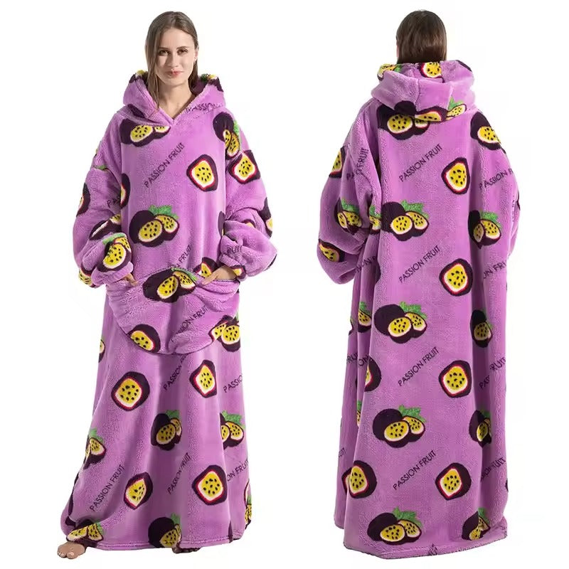 Long Wearable Blanket Hoodie