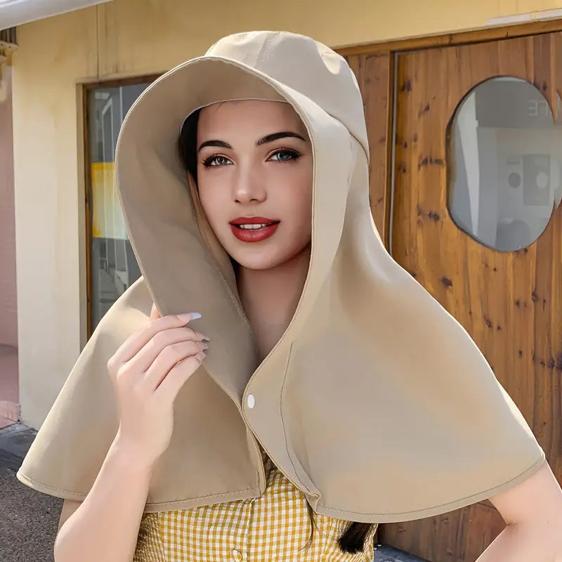 Elegant Wide Brim Sun Protection Shawl