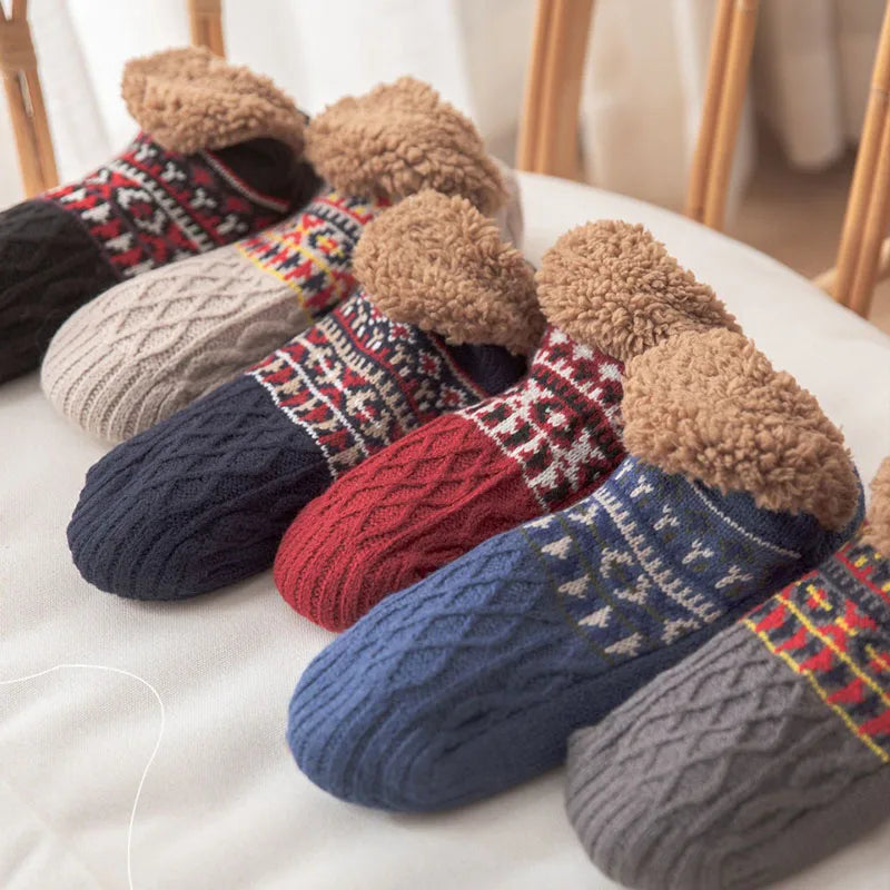 Snow Pattern Warm Socks for Winter