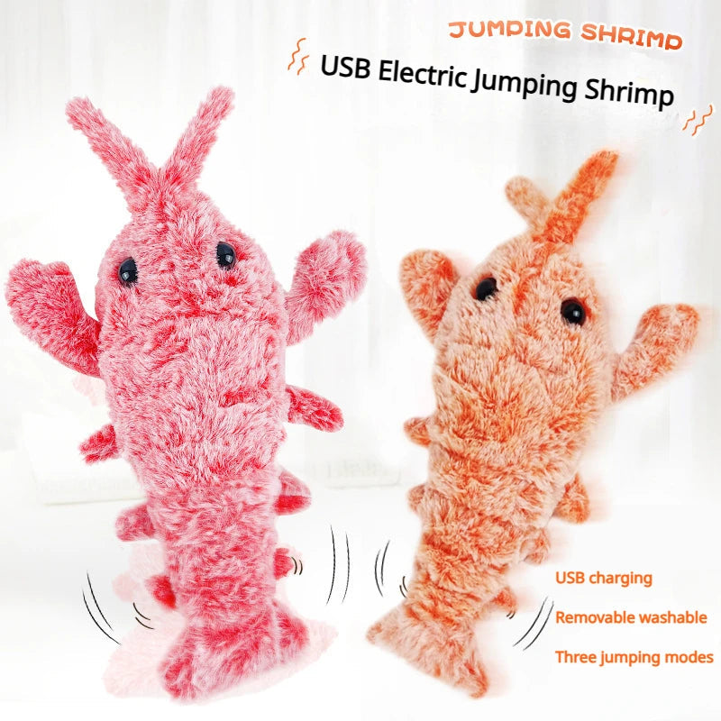 Electric Jumping Shrimp Pet Toy