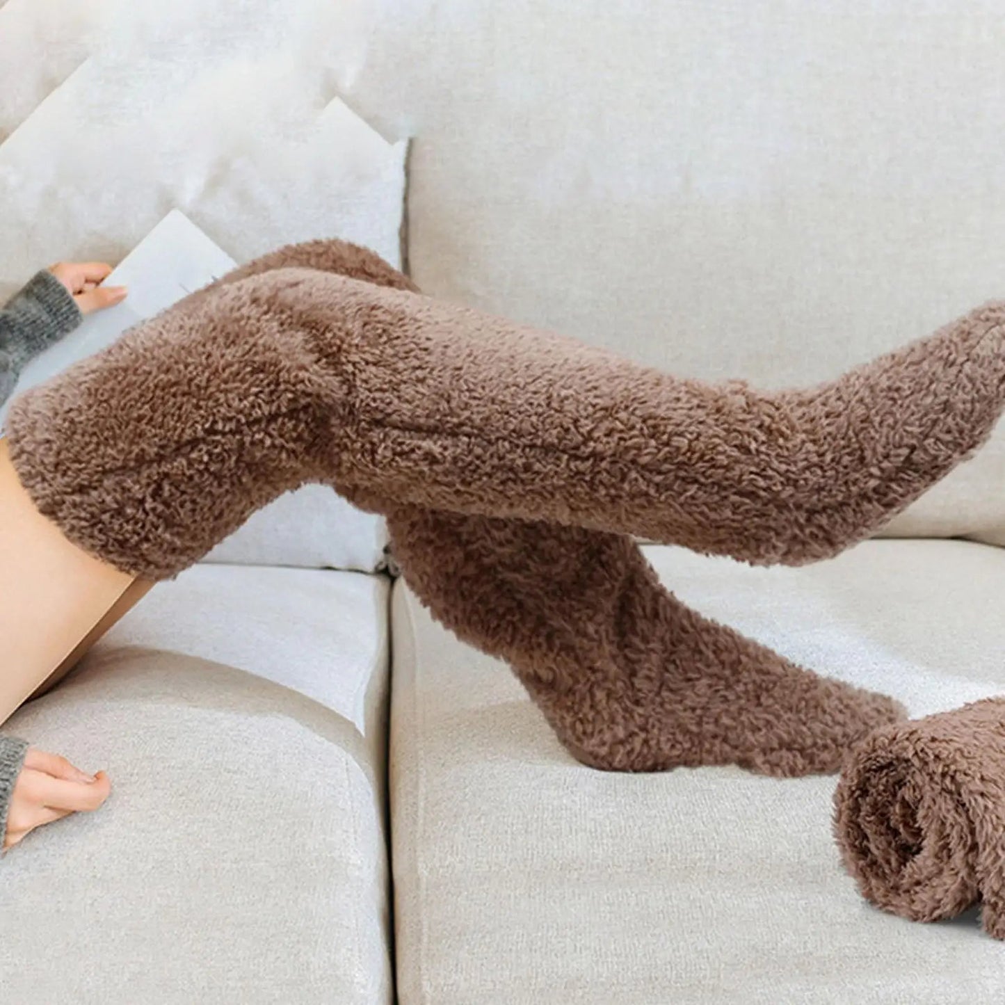 Fuzzy Thigh High Warm Socks