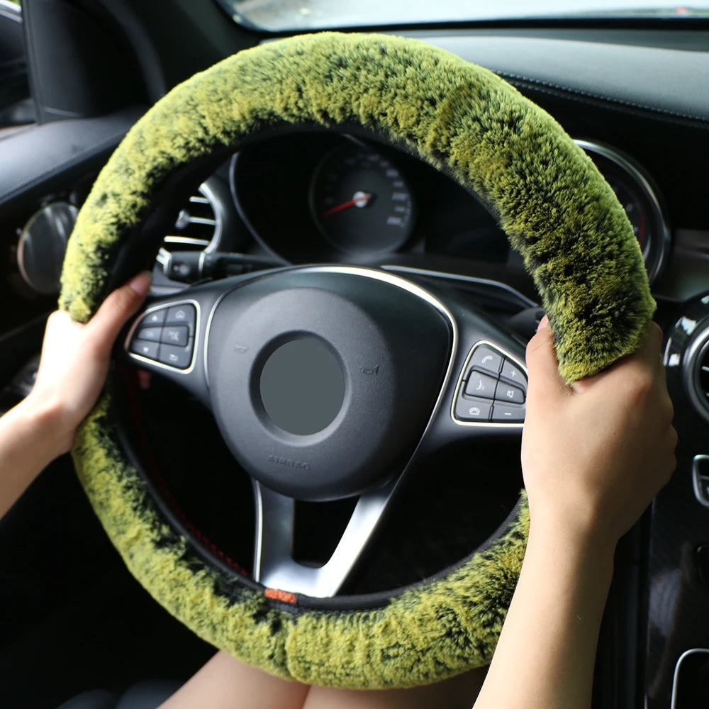 Plush Winter Car Steering Wheel Cover