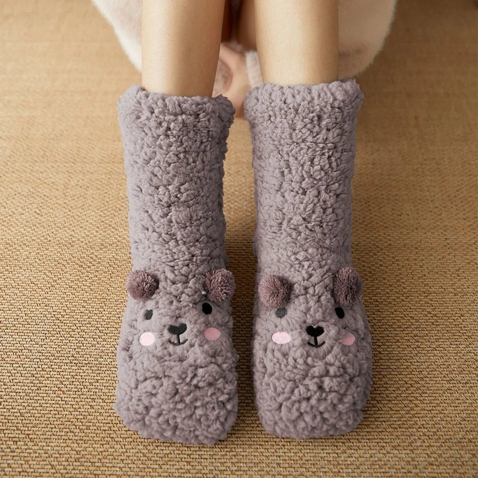 Kawaii Bear Fleece Warm Socks