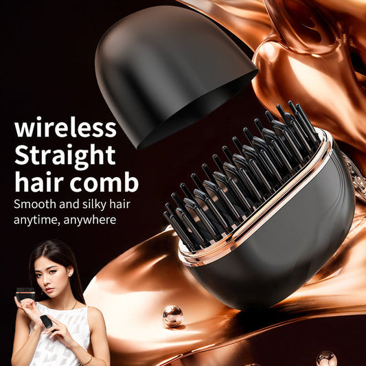 Mini Hair Straightening Comb Wireless Charging
