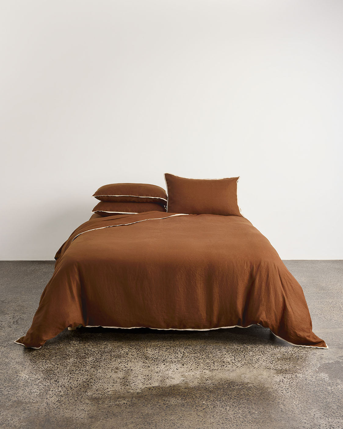 Linen European Pillowcase - Toffee