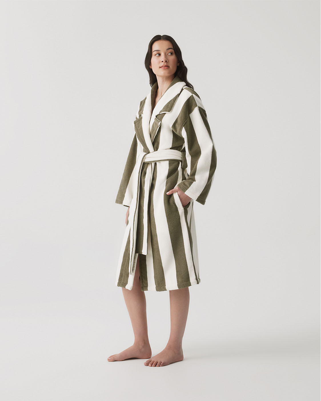 Robe - Matcha Stripes