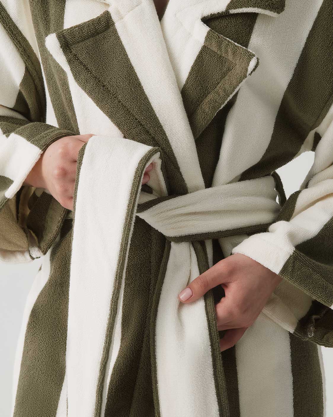 Robe - Matcha Stripes