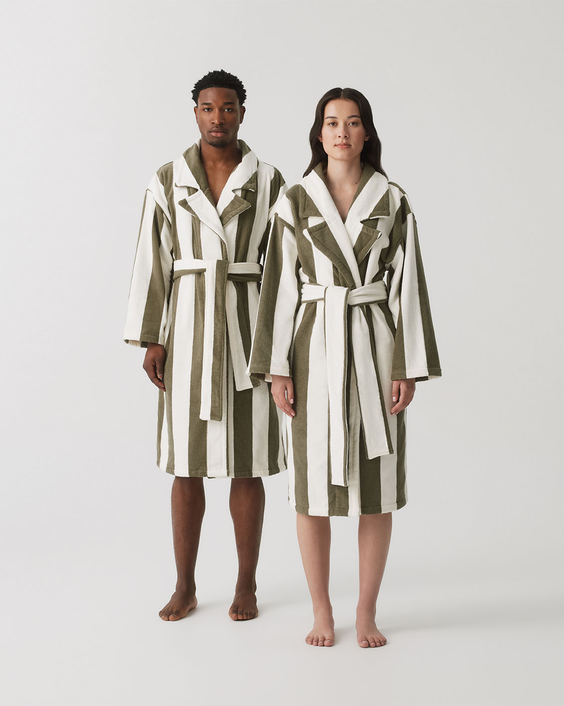 Robe - Matcha Stripes