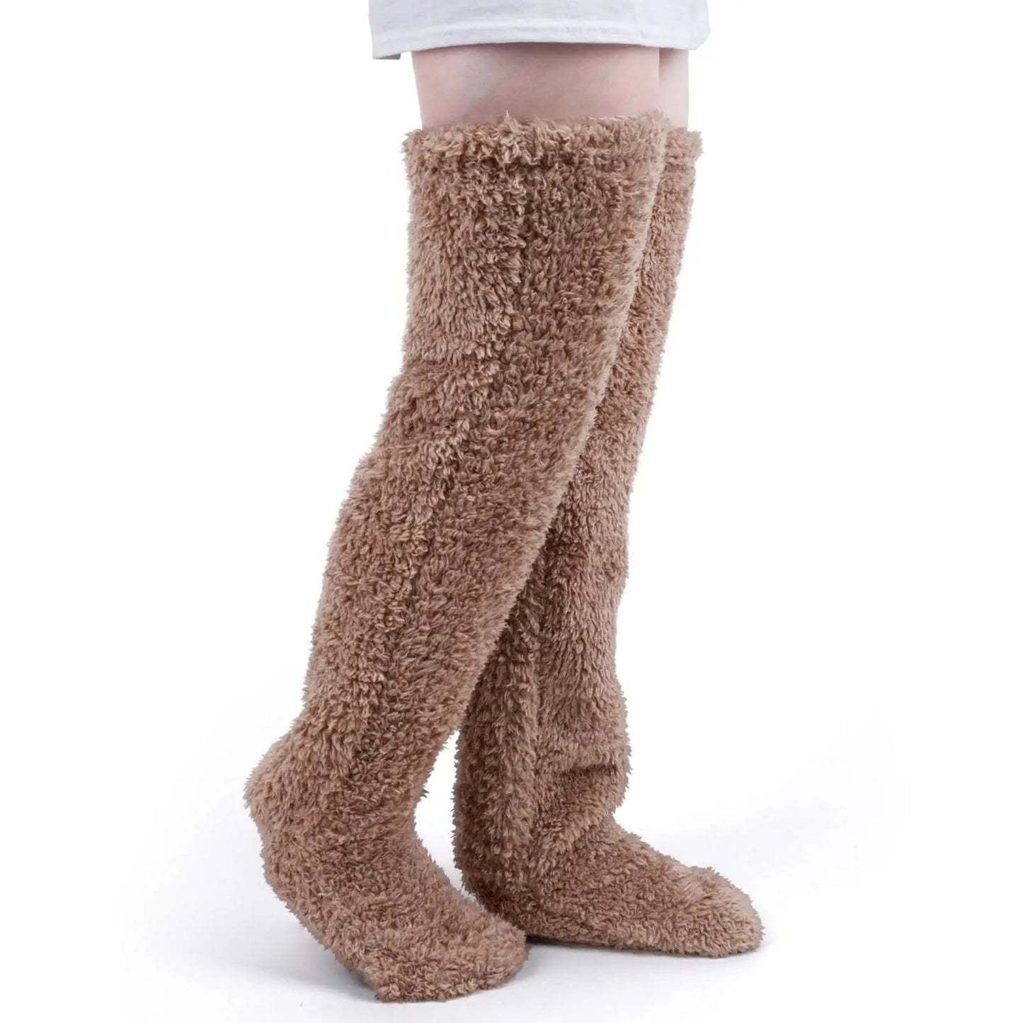 Fuzzy Thigh High Warm Socks