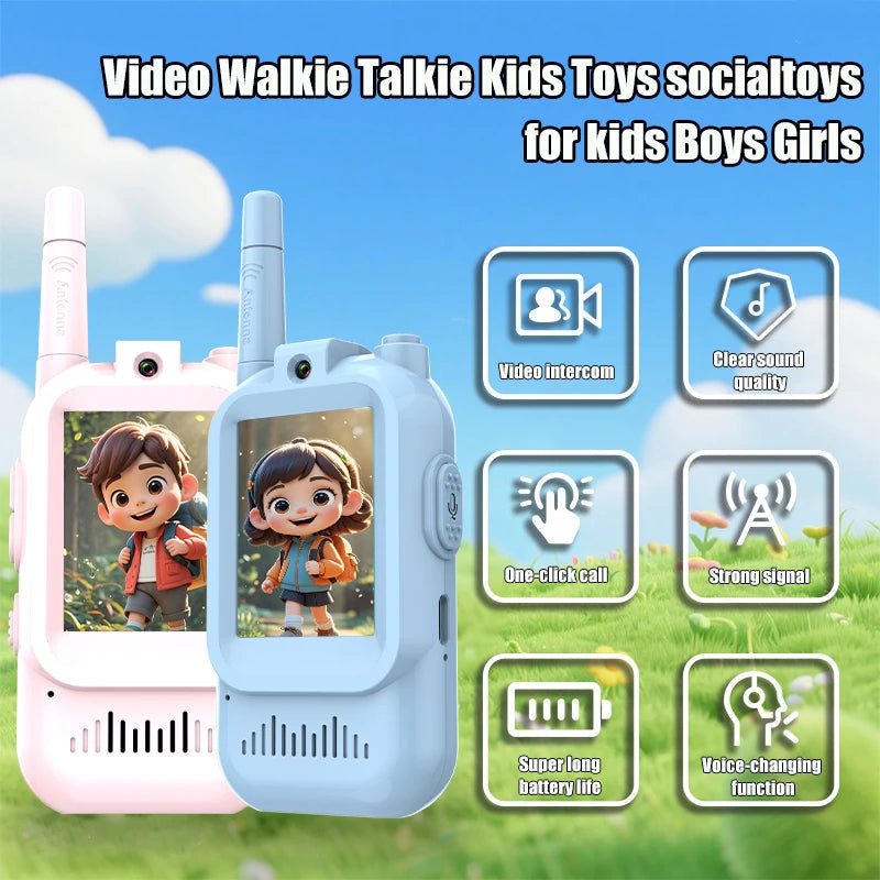Childrens 2 Pack Video Walkie Talkie