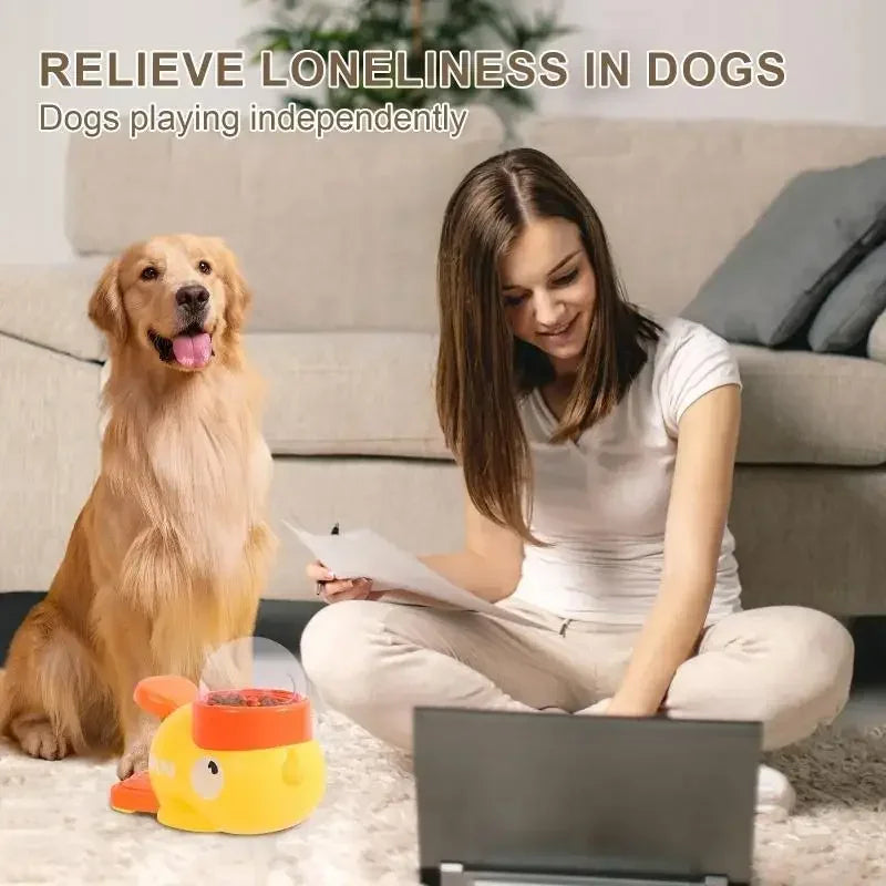 Interactive Cartoon Duck Dog Puzzle Feeder