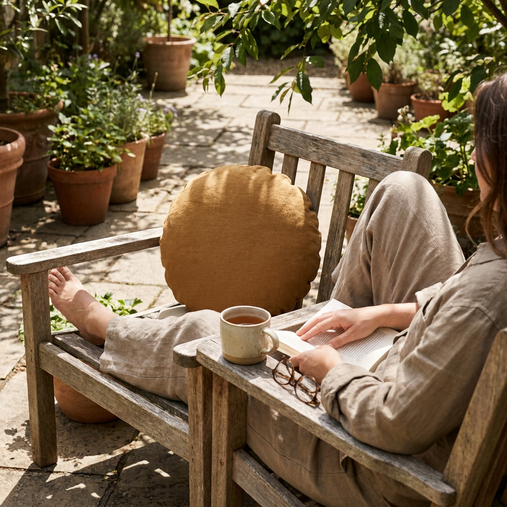 Junior Linen - Ochre lifestyle