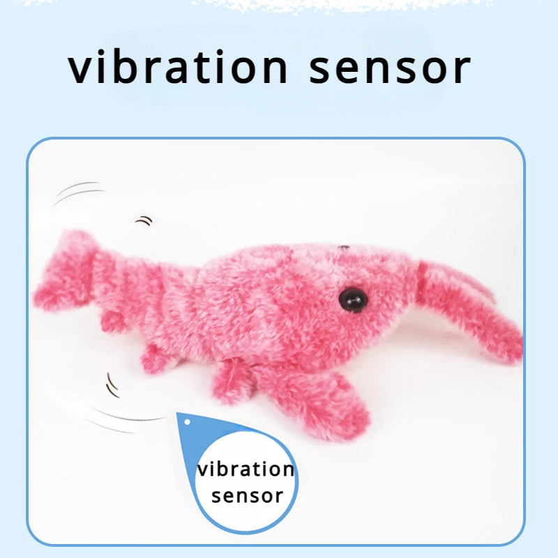 Electric Jumping Shrimp Pet Toy
