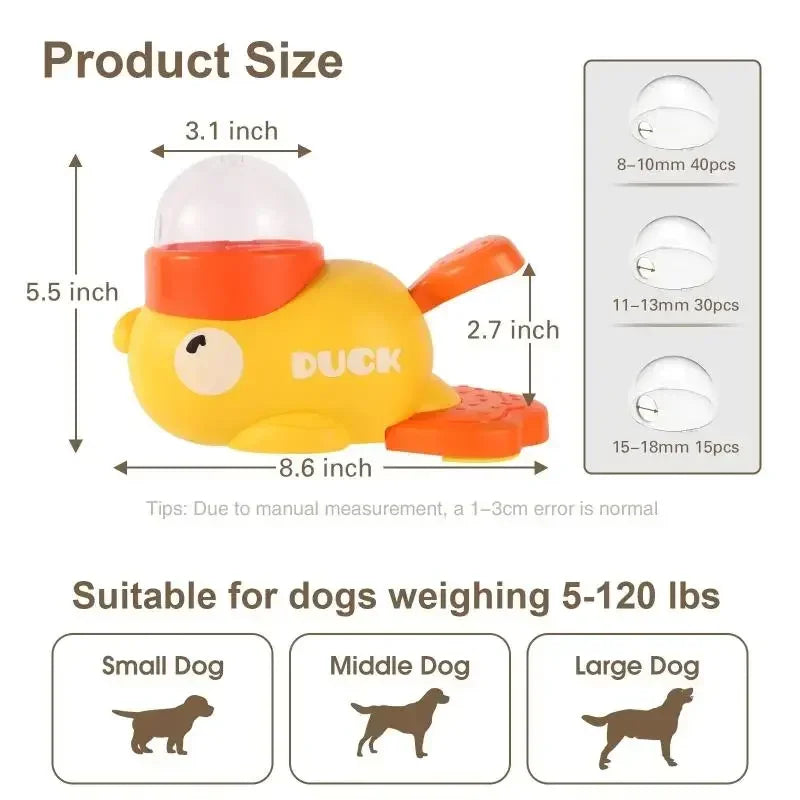 Interactive Cartoon Duck Dog Puzzle Feeder
