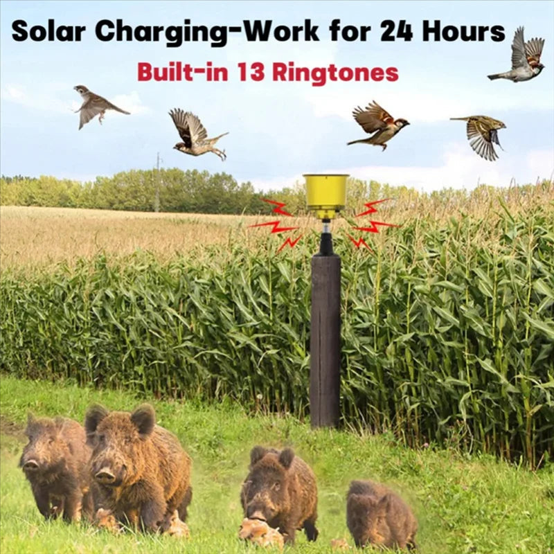 Solar Bird Repeller with Sound and