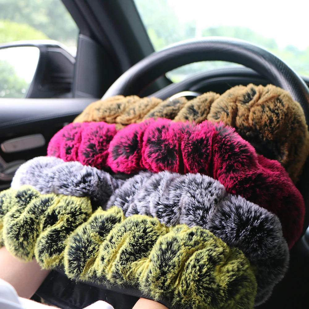 Plush Winter Car Steering Wheel Cover