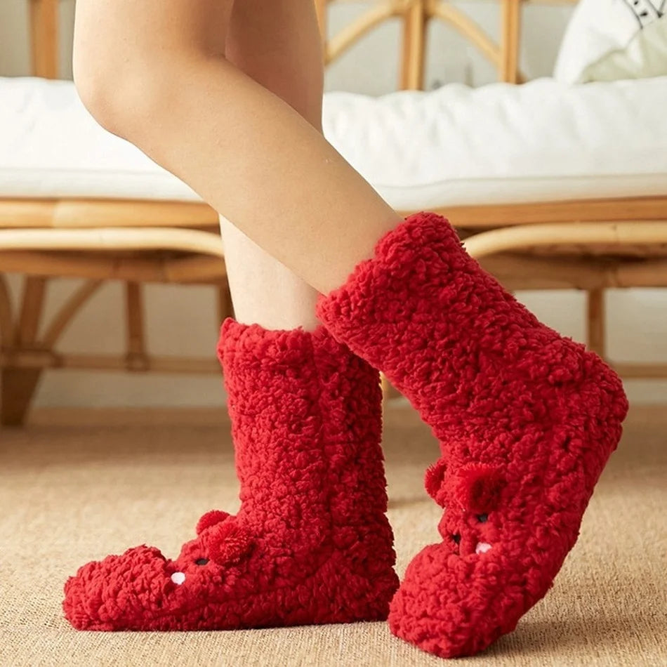 Kawaii Bear Fleece Warm Socks