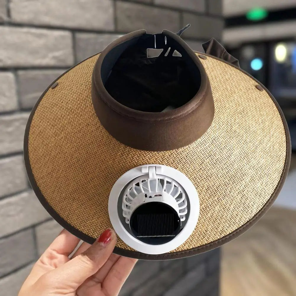 Wide Brim Sun Hat with Solar
