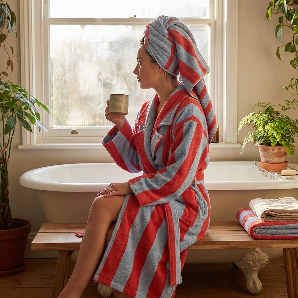 Robe - Picnic Stripes lifestyle