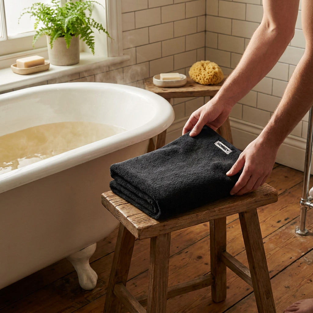 Bath Towel - Charcoal lifestyle