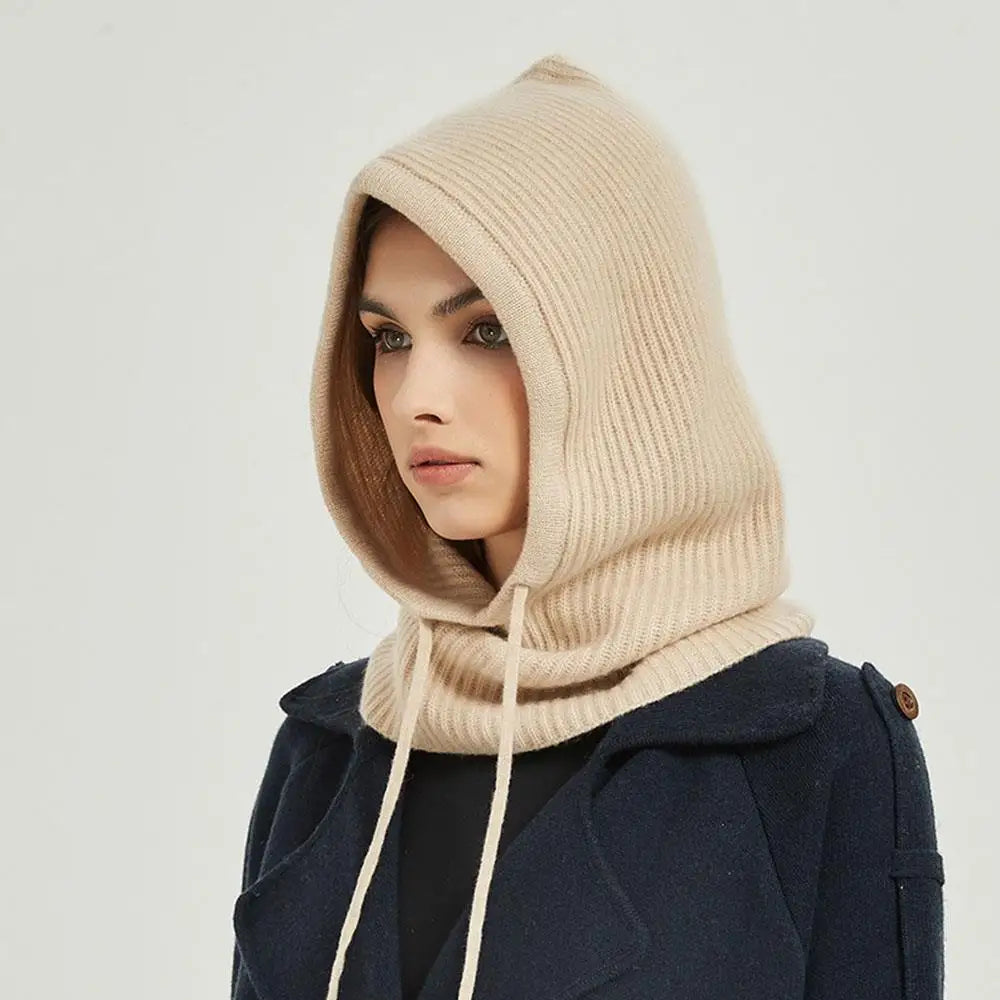 Knitted Hooded Balaclava Hat Neck Warmer
