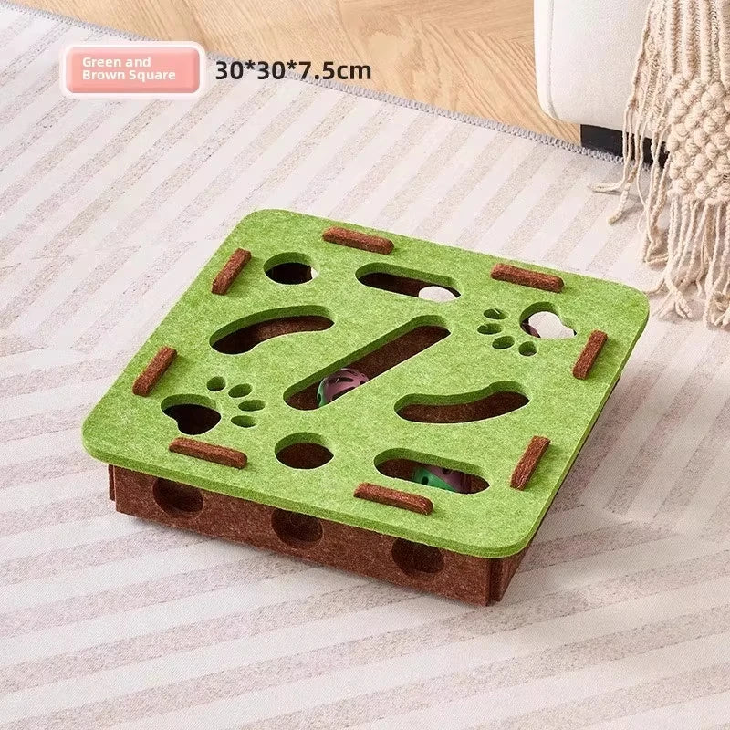 Felt Interactive Cat Puzzle Toy Box