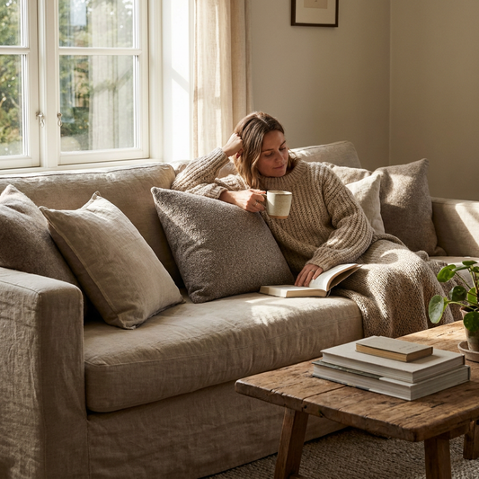 Big Boucle - Stone Cushion lifestyle
