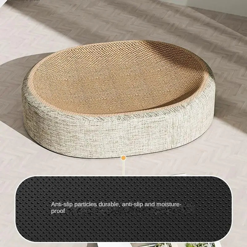 Oval Sisal 2 in 1 Cat Scratcher Bed