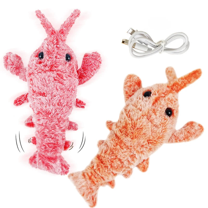 Electric Jumping Shrimp Pet Toy
