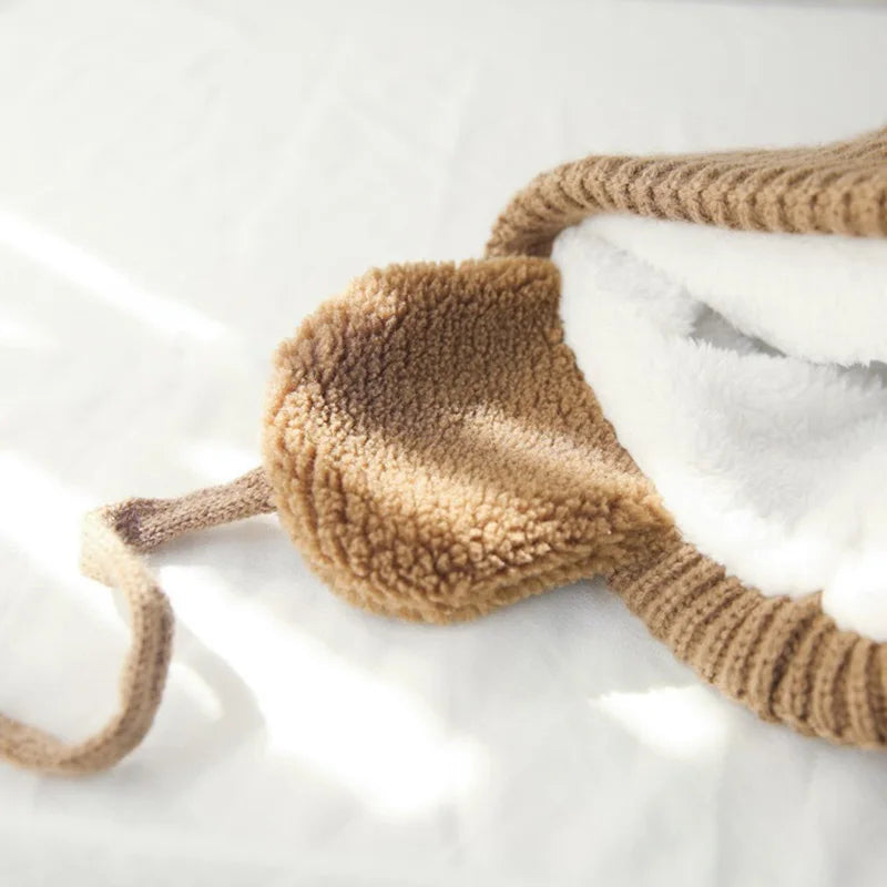 Kids Knit Beanie Winter Hat with Earflaps