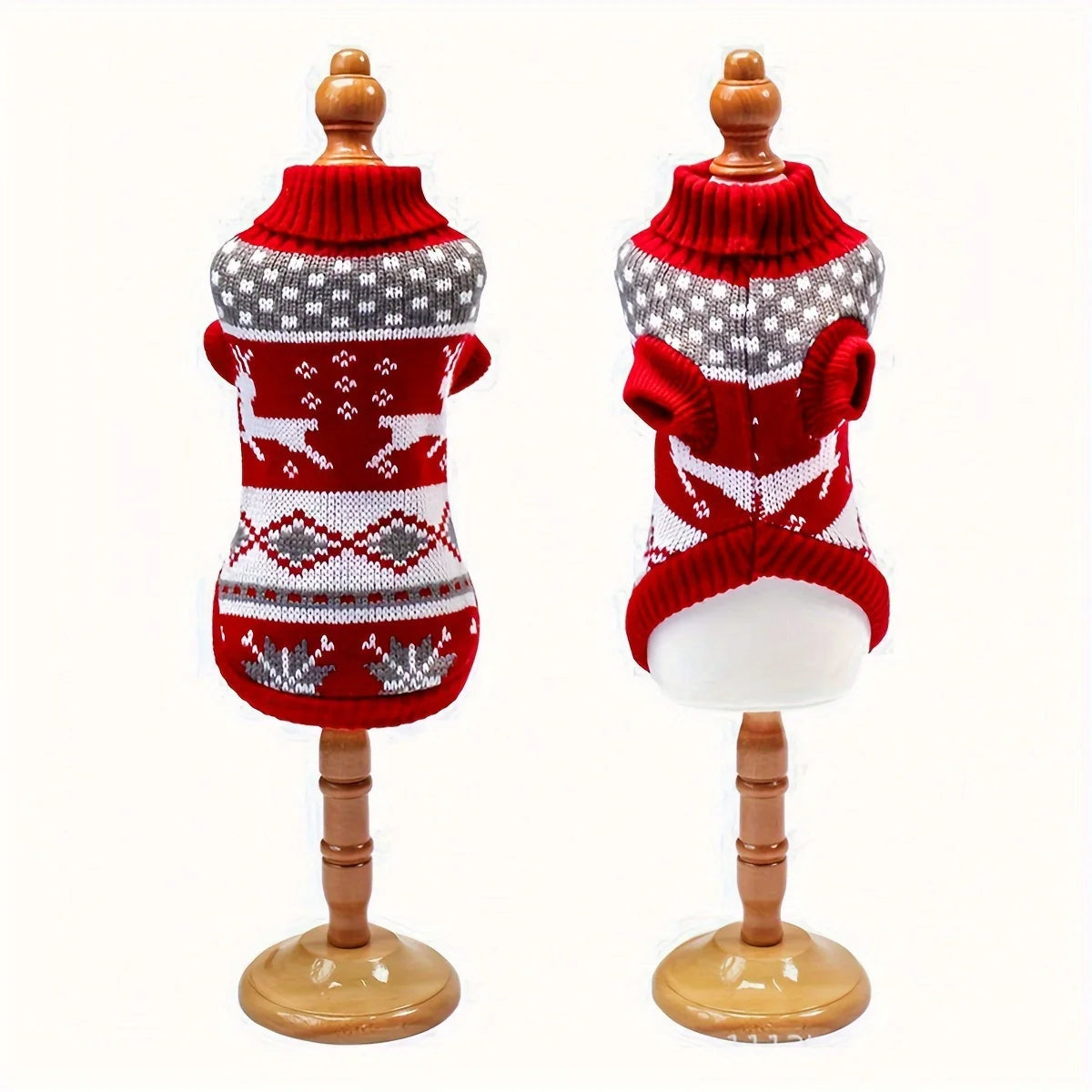 Knitted Dog Christmas Sweater for Small Pets