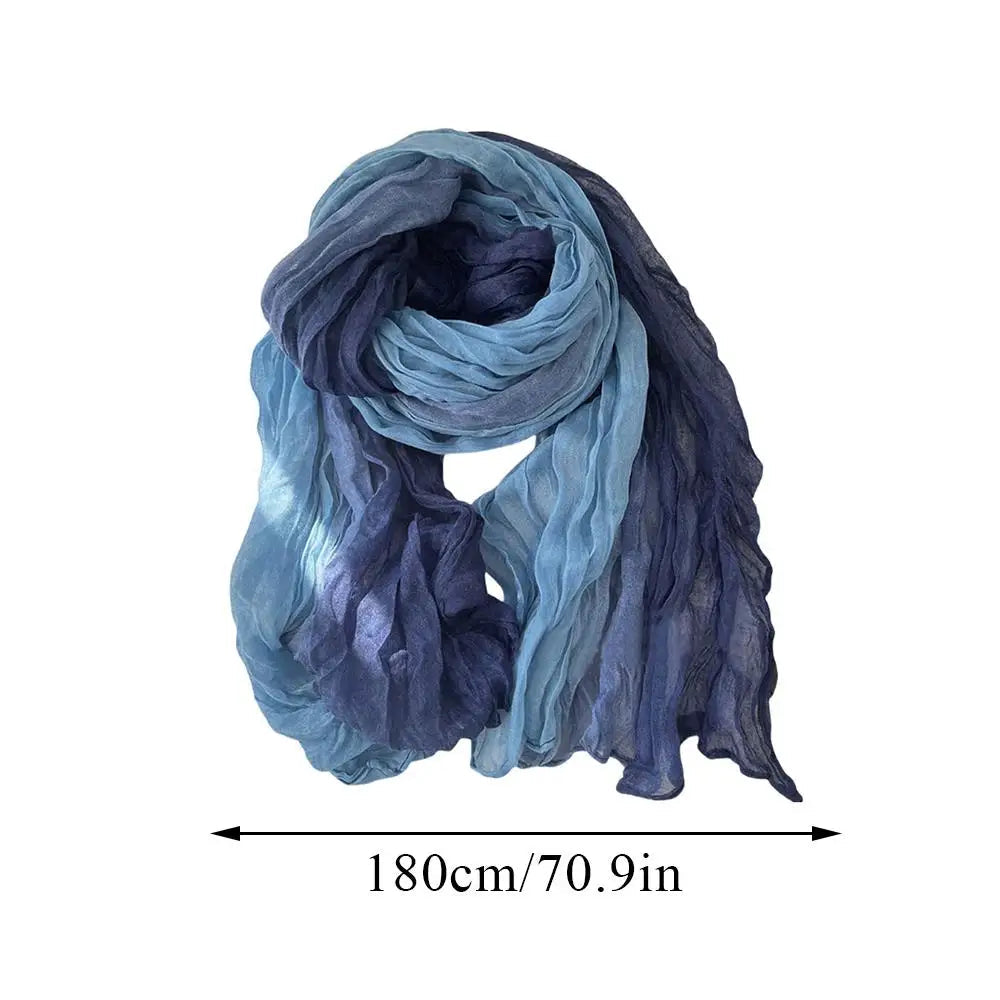 Soft Gradient Cotton Shawl Ladies Winter Scarf