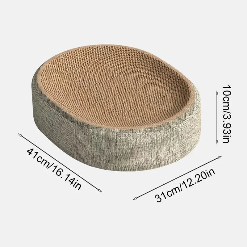 Oval Sisal 2 in 1 Cat Scratcher Bed
