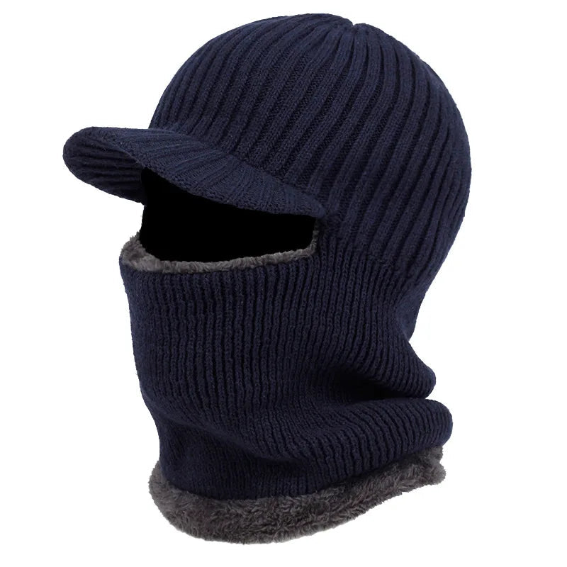 Knit Beanie Balaclava with Visor
