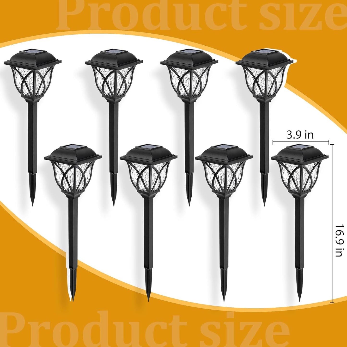 6 Pack Led Solar Pathway Garden