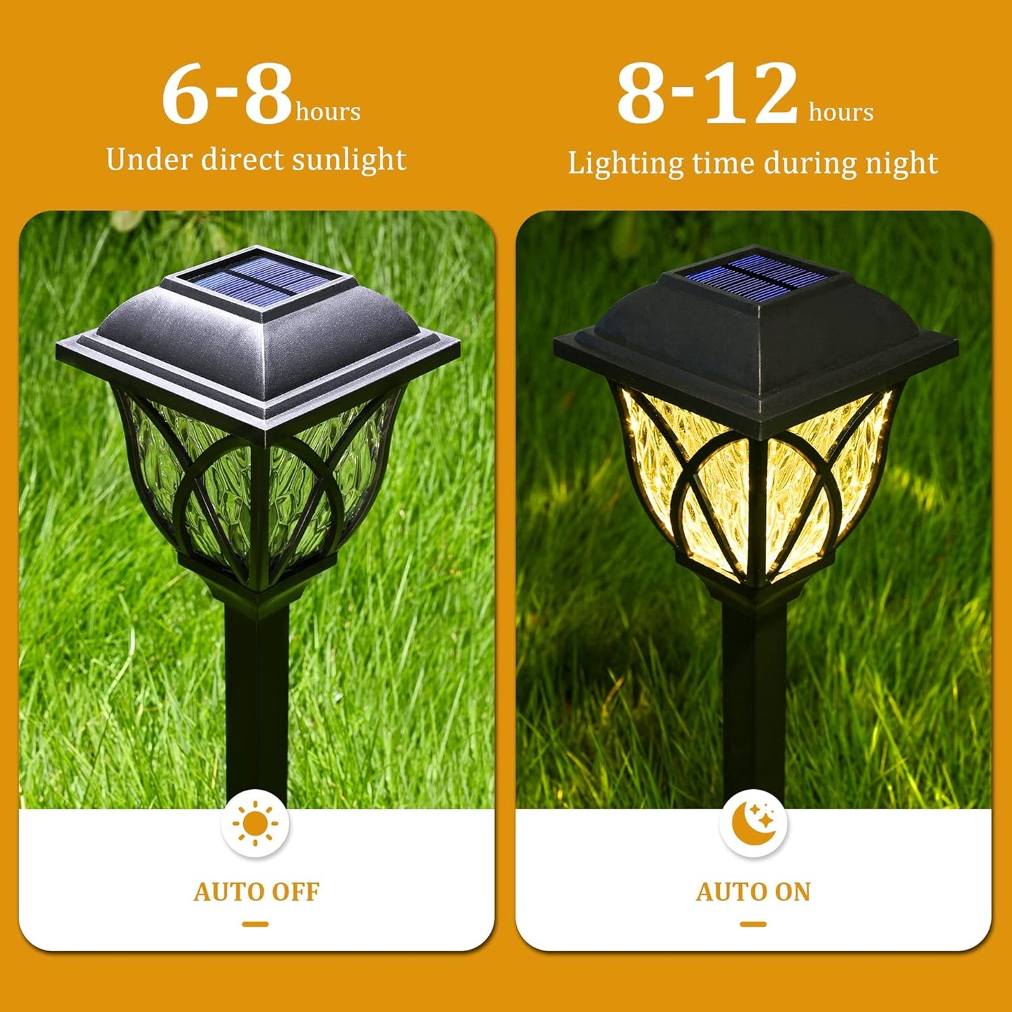 6 Pack Led Solar Pathway Garden