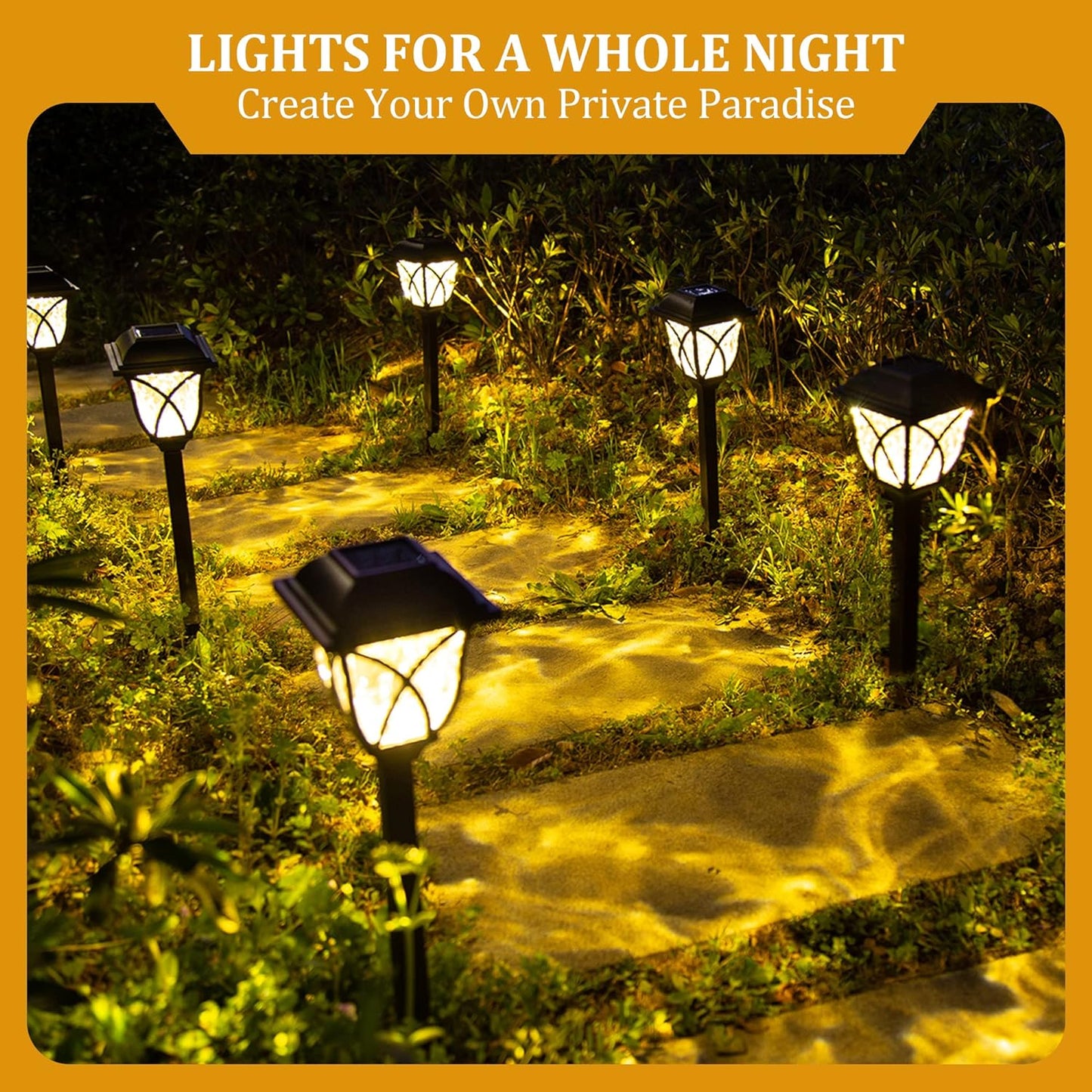 6 Pack Led Solar Pathway Garden