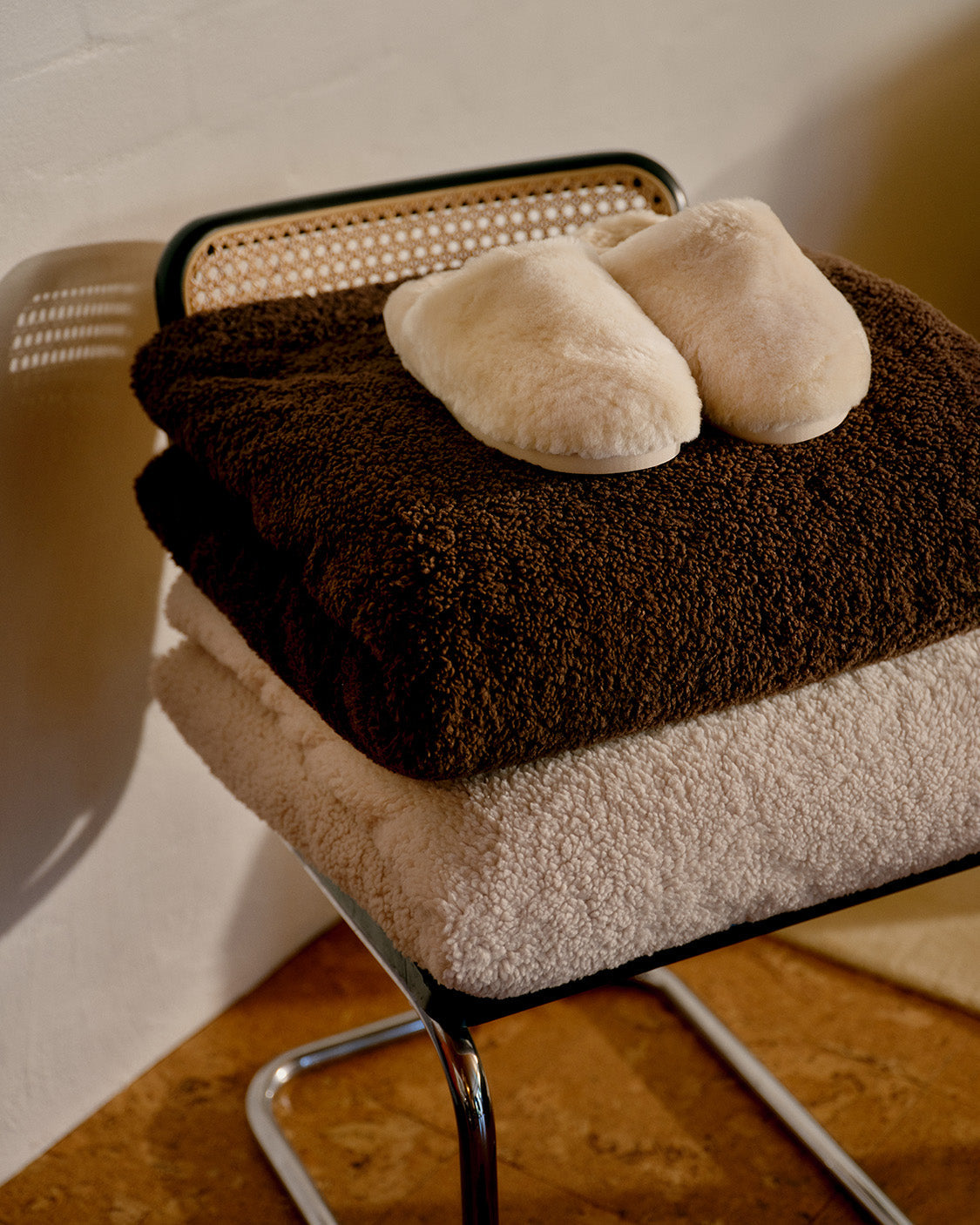 Sheepskin Slippers - Cream