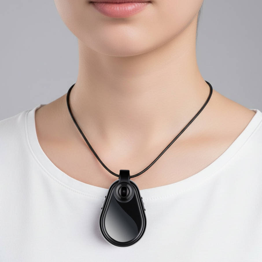 Hidden Camera Necklace with Audio and Video
