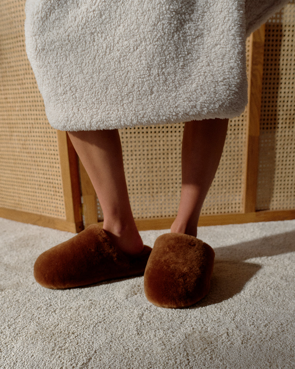 Sheepskin Slippers - Hazelnut